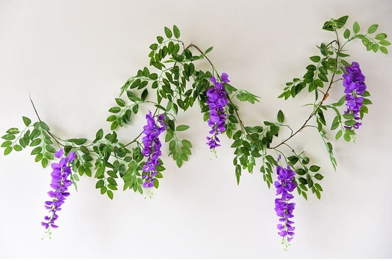 インテリア雑貨 藤の花のスワッグ