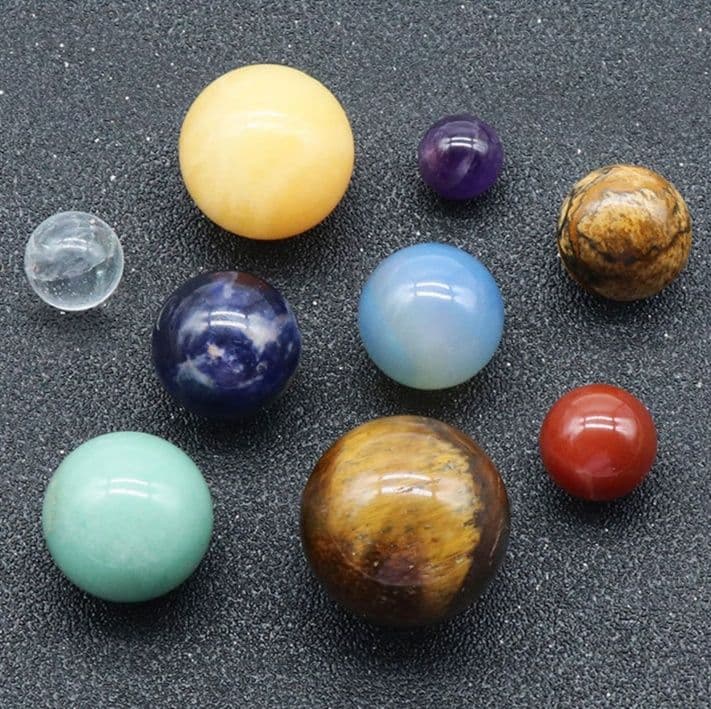 インテリア雑貨 太陽系九惑星モチーフのナチュラルストーン