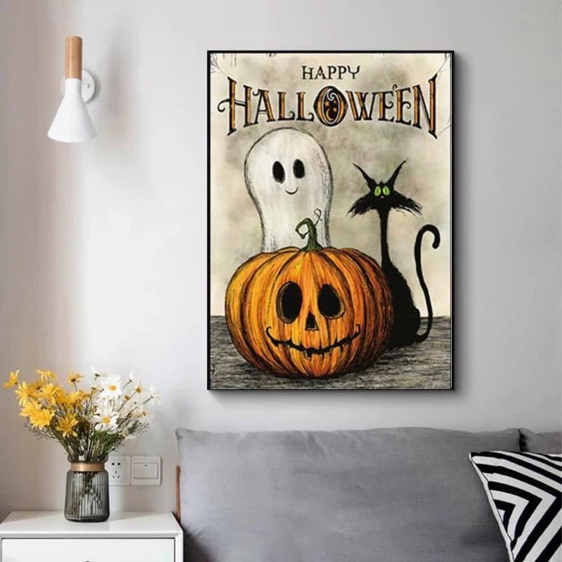 インテリア雑貨 ハロウィンの仲間たち アートパネル