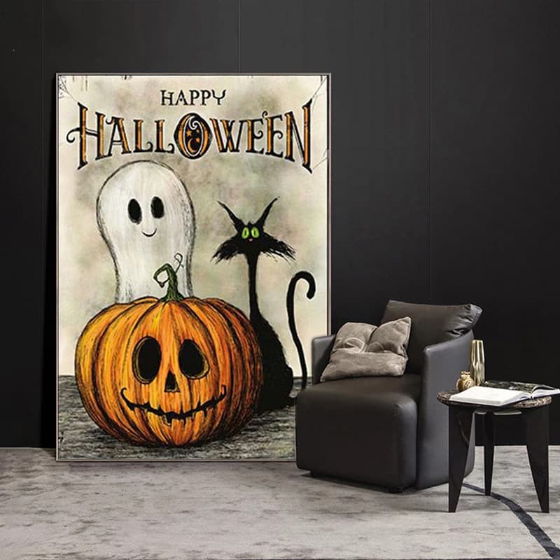 インテリア雑貨 ハロウィンの仲間たち アートパネル