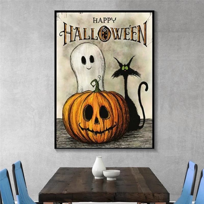 インテリア雑貨 ハロウィンの仲間たち アートパネル