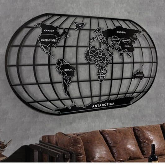 インテリア雑貨 立体世界地図ウォールアート