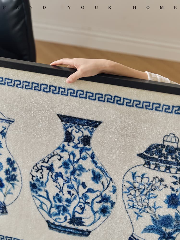 インテリア雑貨 「藍の美」刺繍調アートプリント