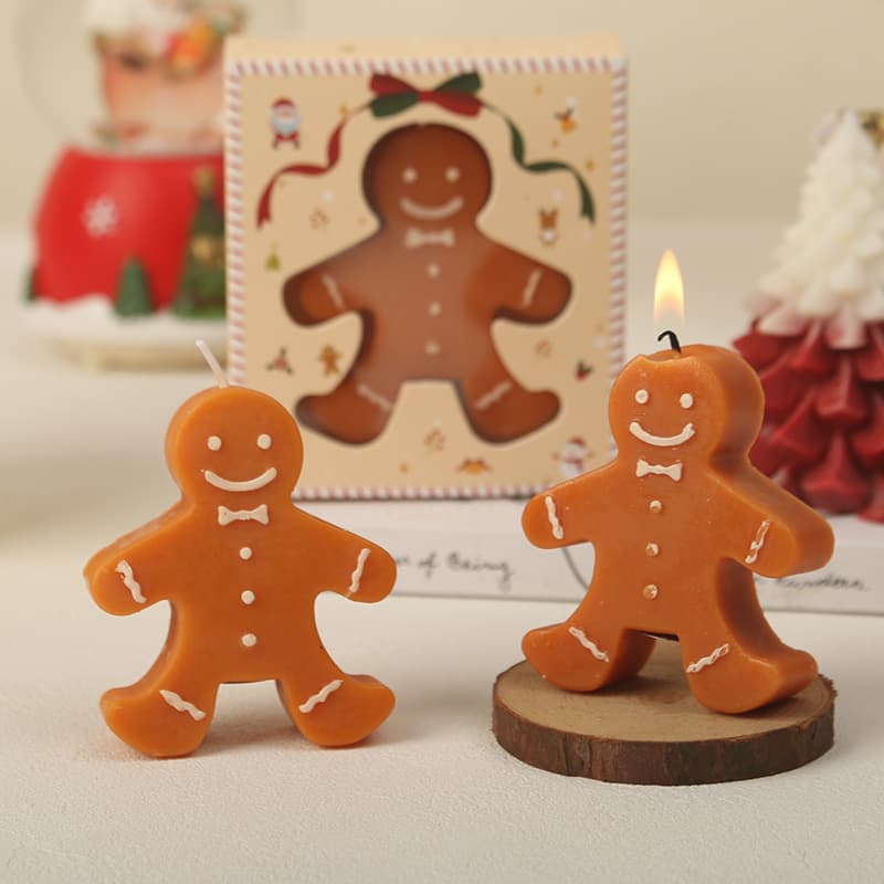インテリア雑貨 ジンジャーマン型クリスマス装飾キャンドル