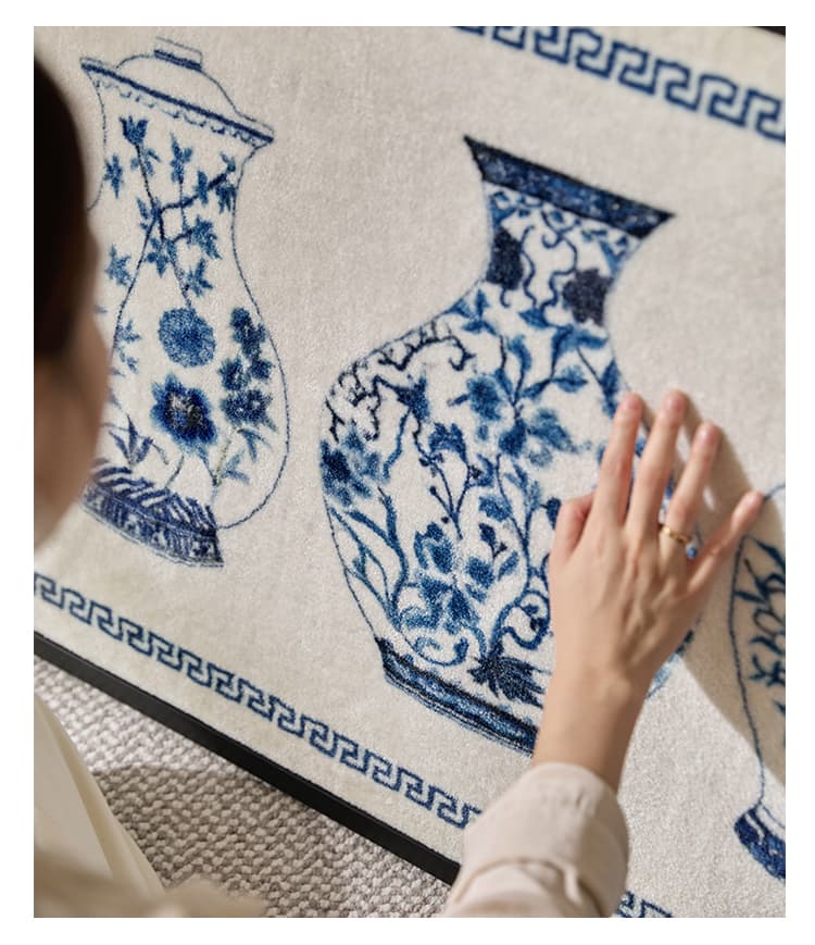 インテリア雑貨 「藍の美」刺繍調アートプリント