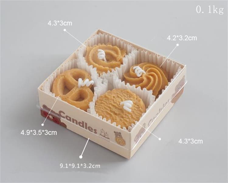 インテリア雑貨 かわいすぎると話題のクッキー型 贈り物用キャンドル カフェオレの香り