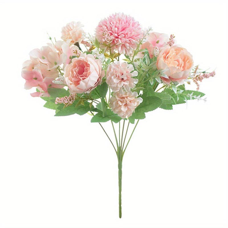 インテリア雑貨 季節のお花を束ねた優雅な造花ブーケセット